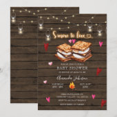 S'more to Love Wood String Lights Baby shower Kaart (Voorkant / Achterkant)