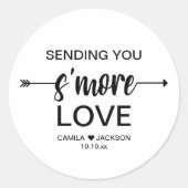 S'more Trouwgunst Ronde Sticker (Voorkant)