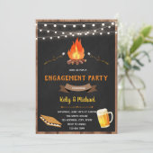 S'more verlovingsfeest uitnodiging (Staand voorkant)