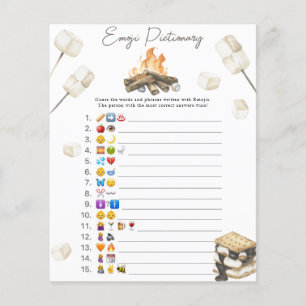 S'more vreugdevuur baby shower Emoji afbeelding sp
