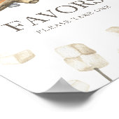 S'more vreugdevuur baby shower - Favors Poster (Hoek)