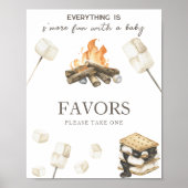 S'more vreugdevuur baby shower - Favors Poster (Voorkant)