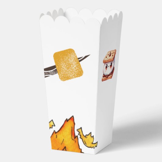 Smores Baby shower Dank u gunst tas Smore Bedankdoosjes (Achterkant)