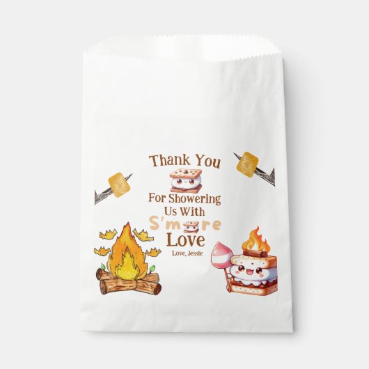 Smores Baby shower Dank u gunst tas Smore Bedankzakje (Voorkant)