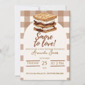 S'mores baby shower uitnodiging (Voorkant)