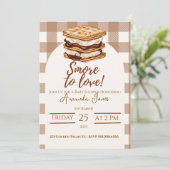 S'mores baby shower uitnodiging (Staand voorkant)