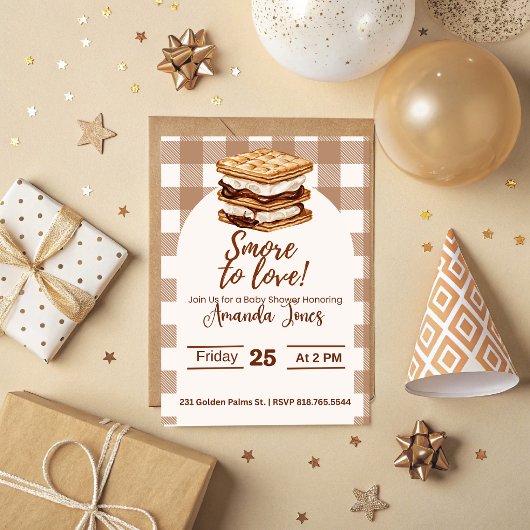 S'mores baby shower uitnodiging