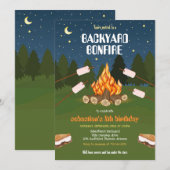S'mores Backyard Camping Bonfire Birthday  Kaart (Voorkant / Achterkant)
