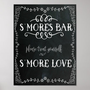 S'Mores Bar Bord Huwelijk Decoratie Poster