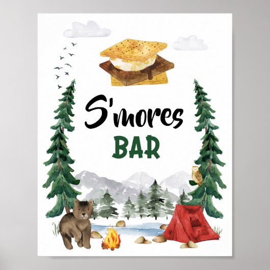 S'more's Bar Feestbord Bord Poster (Voorkant)