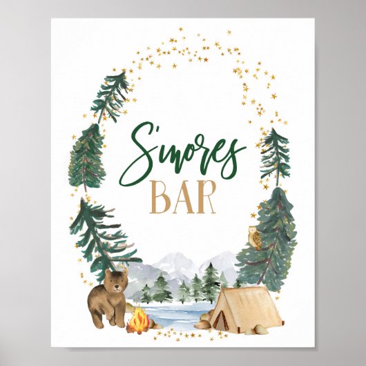 S'more's Bar Feestbord Bord Poster (Voorkant)