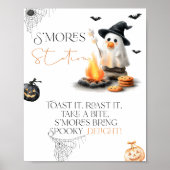 Smores Bar Little Boo Baby shower Halloween Poster (Voorkant)