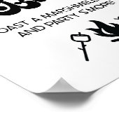 S'Mores Bar Marshmallow Roast Let's Party Sign Poster (Hoek)