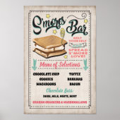 S'mores Bar Menu Bord Partij Bord Poster (Voorkant)