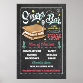 S'mores Bar Menu Partijbord Poster (Voorkant)