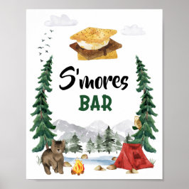S'more's Bar Party Sign Poster