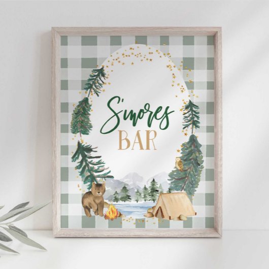 S'more's Bar Party Sign Poster