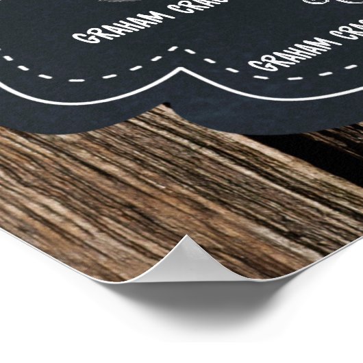 S'mores Bar Poster Afdruk Huwelijksbord Houten (Hoek)