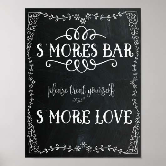 S'Mores Bar Sign Wedding Decor Poster (Voorkant)