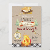 Smores Birthday Invitation, S'mores Invitation Kaart (Voorkant)
