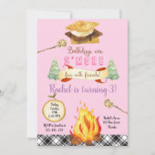 Smores Birthday Invitation, S'mores Invitation Kaart (Voorkant)