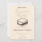 S'mores Birthday Party Invitation – Cozy Campfire Kaart (Voorkant)