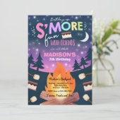 S'mores Birthday Party S'mores Camping Birthday Kaart (Staand voorkant)