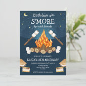 S'mores Birthday Party S'mores Camping Birthday Kaart (Staand voorkant)