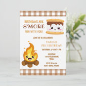 Smores Birthday Uitnodiging (Staand voorkant)