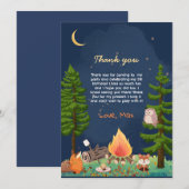 S'mores, Bonfire Kind Dank je wel. Bedankkaart (Voorkant / Achterkant)