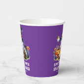 Smores Boos Crew Ghost Camping Halloween Paarse Papieren Bekers (Links)