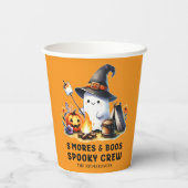 Smores Boos Crew Ghost Camping Halloween Sinaasapp Papieren Bekers (Achterkant)