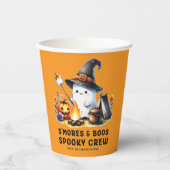 Smores Boos Crew Ghost Camping Halloween Sinaasapp Papieren Bekers (Voorkant)