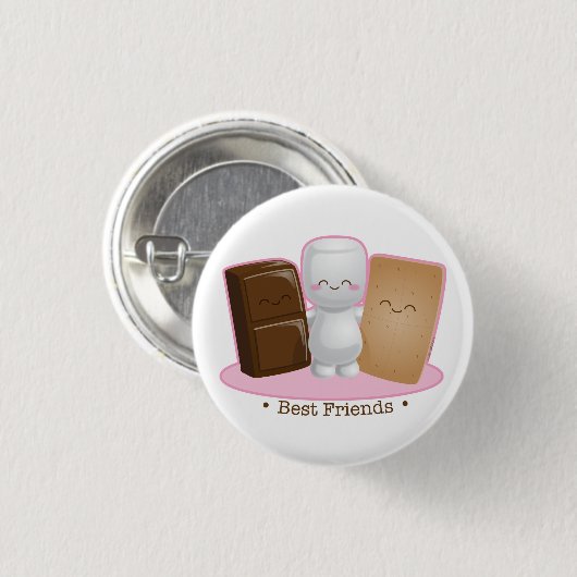 S'mores Buddies Round Button (Voorkant /achterkant)
