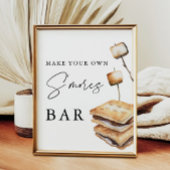 Smores Buffet Maak je eigen S'mores Bar Sign Poster