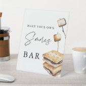 Smores Buffet Maak je eigen S'mores Bar Sign Reclamebord Met Voetstuk (Insitu)