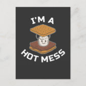Smores Camper Funny Campfire Hot Mess Camping Food Briefkaart (Voorkant)