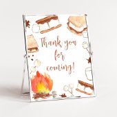 S'mores Camping Baby shower Bedankt voor uw komst Poster