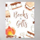 S'mores Camping Baby shower Boeken en geschenken Poster (Voorkant)