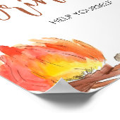 S'mores Camping Baby shower Drinken Poster (Hoek)