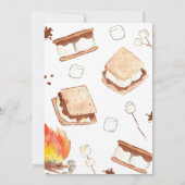 S'mores Camping Baby shower Kaart (Achterkant)