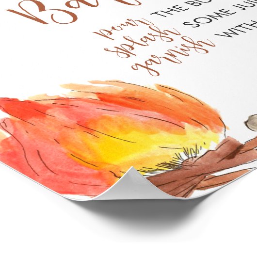 S'mores Camping Baby shower Moeder Osa Bar Poster (Hoek)