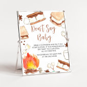 S'mores Camping Baby shower zeg geen Baby Poster