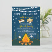 S'mores Camping Campfire Bonfire Birthday Kaart (Staand voorkant)