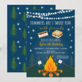 S'mores Camping Campfire Bonfire Birthday Kaart (Voorkant / Achterkant)