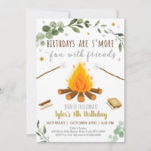 S'mores Camping Campfire Bonfire Birthday Kaart (Voorkant)