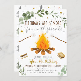 S'mores Camping Campfire Bonfire Birthday Kaart