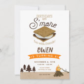 S'mores Camping Fun met Friends Birthday Kaart (Voorkant)
