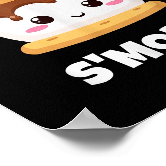 Smores, Camping, Kampvuur - Lets Party Smore - Fun Poster (Hoek)