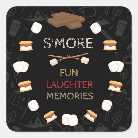 S'mores Camping Stickers (Voorkant)